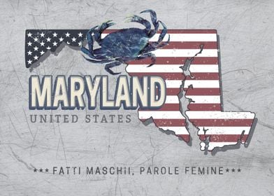 Maryland Map United States