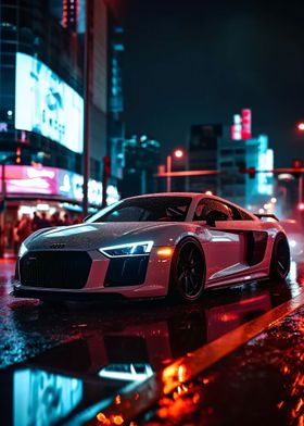 Audi R8 Night City Vibes