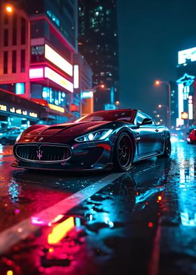 Neon City Maserati