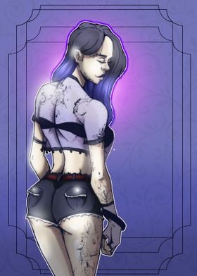 Purple Goth Girl