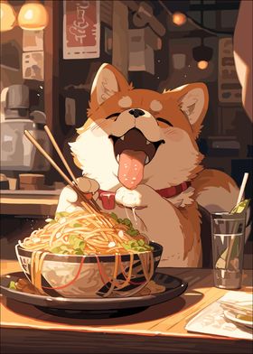 Ramen Shiba dog