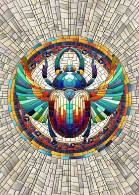  Scarab Beetle Mosaic Art