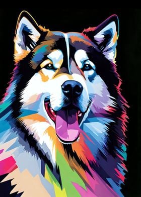 Alaskan Malamute Pop Art