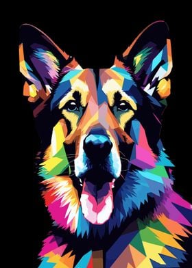 German Shepherd Pop Art