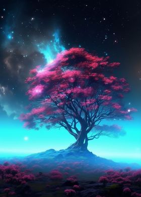 Pink Tree at Space