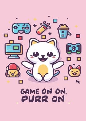Gaming Cat Game On Purr On