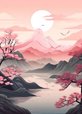 Vintage Asian Landscape