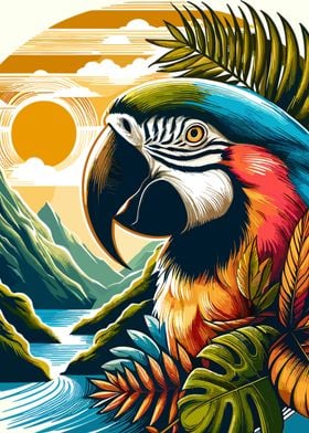 Macaw Sunset Summer