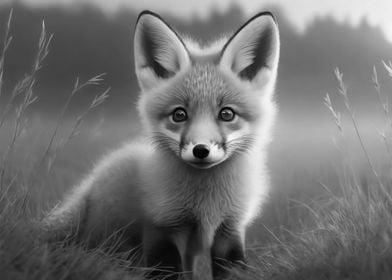 Tiny Fox In Natures Glow