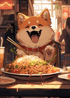 Ramen Shiba dog