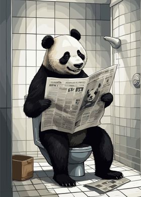 Panda on the Toilet