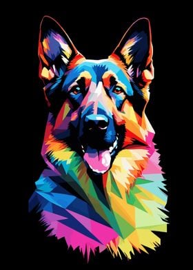 German Shephert Pop Art 2