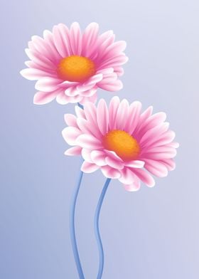drawing pink flowers 