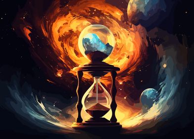 Fantasy Galaxy Hourglass
