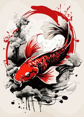 Japanese Vintage Koi Fish