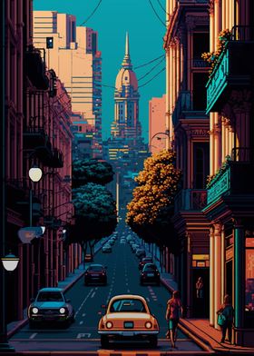 Buenos Aires Pixel Art