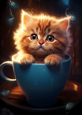 Cute Cup Cat Kitten Exotic