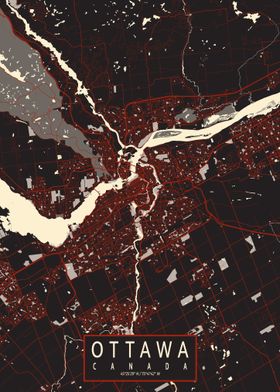 Ottawa City Map Vector