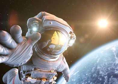 Astronaut Space Selfie