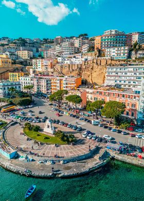 Square in Naples Italy