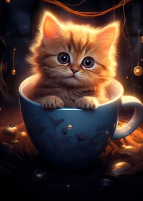 Cute Cup Cat Kitten Exotic