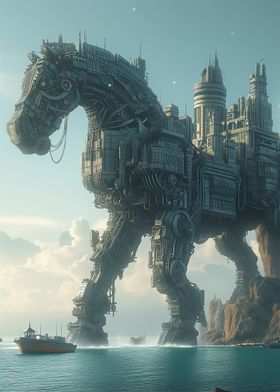 Fantasy Giant Horse City