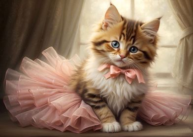 Cute Ballerina Kitten