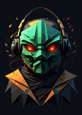 Mask Samurai Gamer