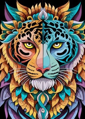 Mandala Style Lion king