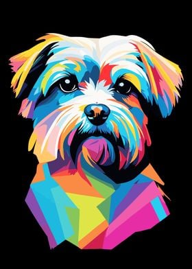 Maltese Dog Pop Art