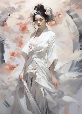 Geisha in White