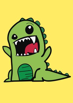 Kawaii Dinosaur Funny Trex