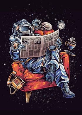 Astronaut Read The News