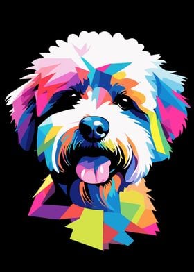 Curly Haired Dog Pop Art