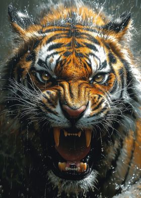 Roaring Tiger Close Up