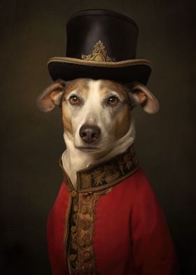 Dog in 1700s Folk Art