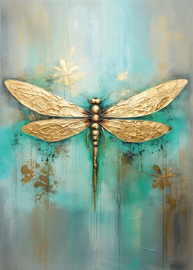 Dragonfly Golden Wings