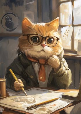 Cute Cartoon Cat