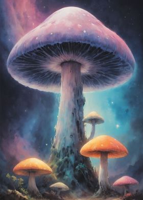 Cosmic Purple Mushroom