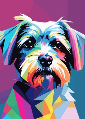 Maltese Dog Pop Art 2