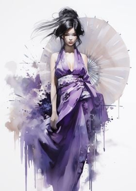 Geisha in Purple