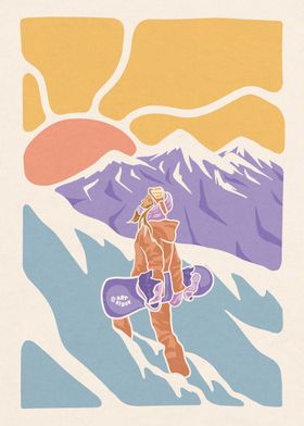 Snowboard trip mountains