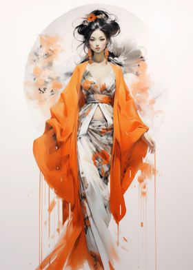 Geisha in Orange