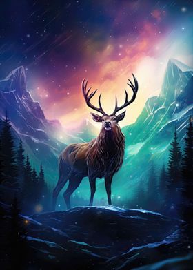 Stag Northern Lights