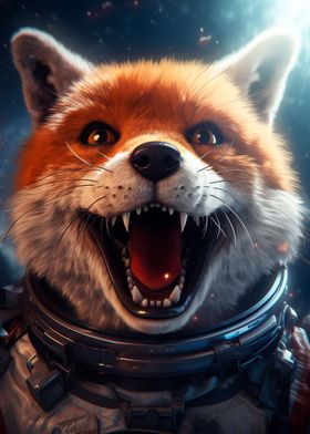 Funny Space Fox