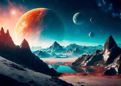 Dawn of Space Landscape