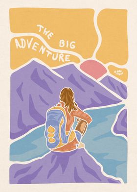 Adventure girl mountains