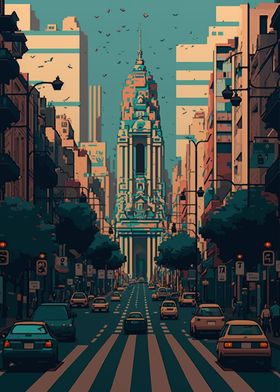 Buenos Aires Pixel Art