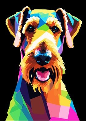 Airedale Terrier Pop Art