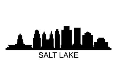 Salt lake skyline